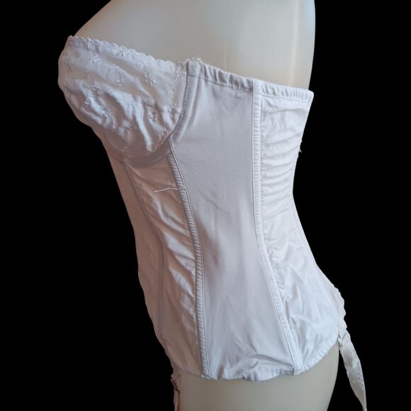 Vintage Corset Bustier 36 Women's Charmode 1950's Garters Glam Fetish Goth Top - Picture 4 of 11